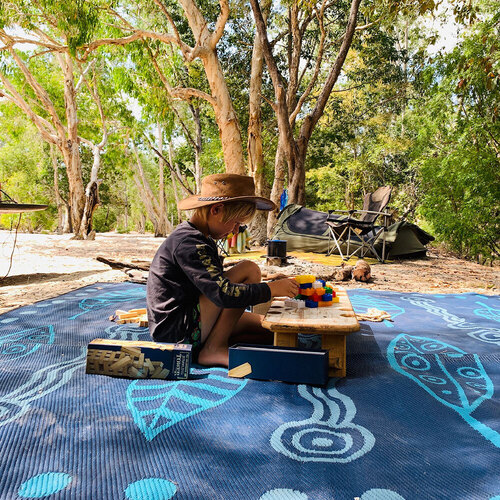 Gum Leaves & Waterholes Mat 3X3M image