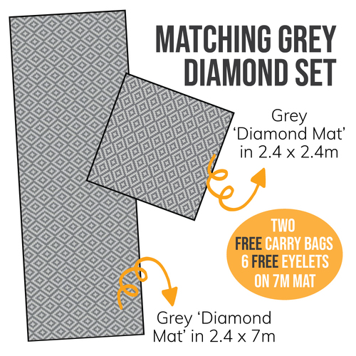 Grey Diamond Mat Set image