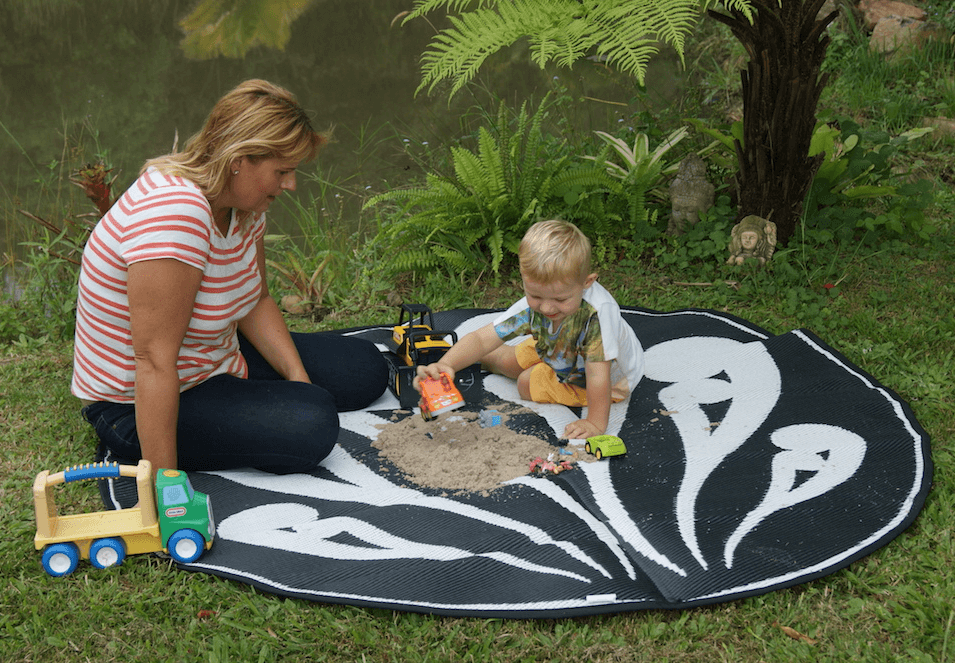 Recycled Plastic Outdoor Rugs are Inspired by Traditional Siapo Mats
